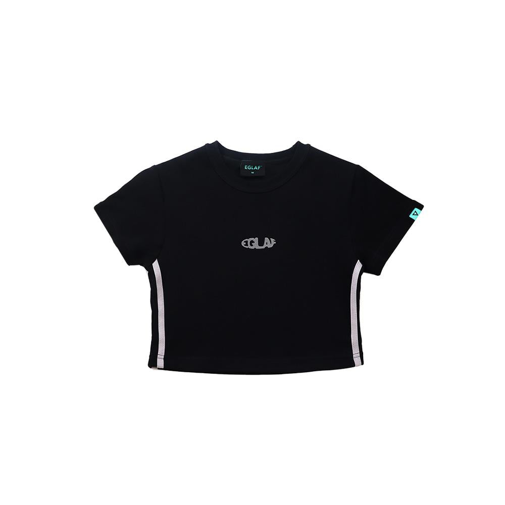 EGLAF Basic Lined Crop Top (Black)