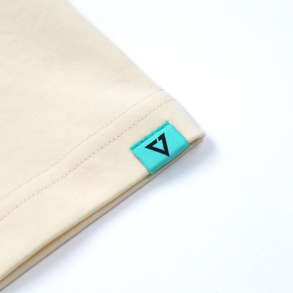 Flames Burn Embroidery Tee (Cream White)
