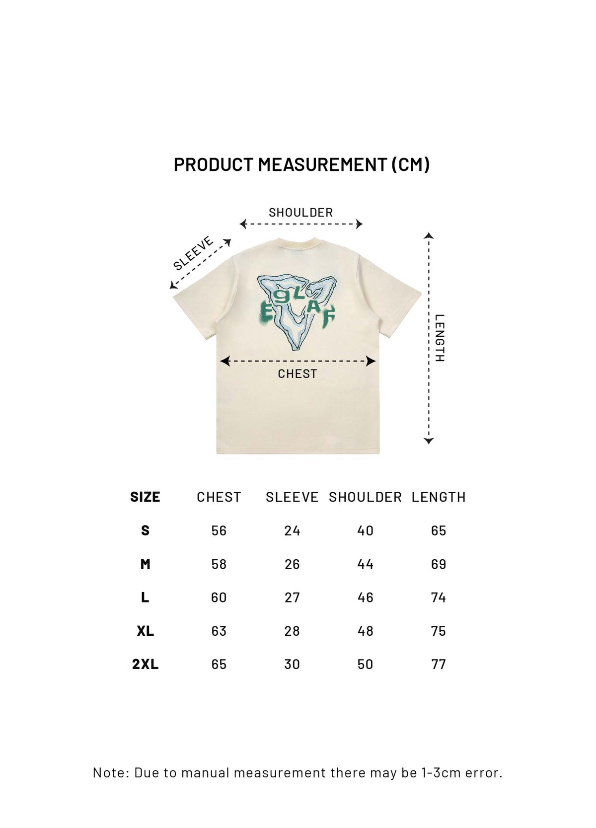 Flames Burn Embroidery Tee (Cream White)