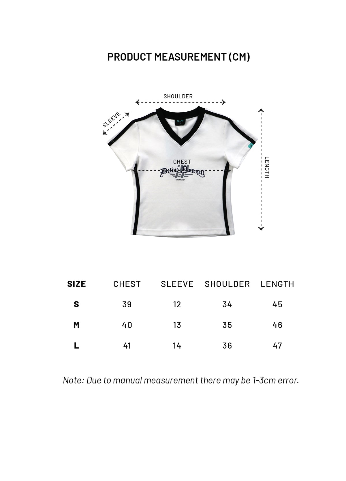 R//W V-neck Crop Top (White)