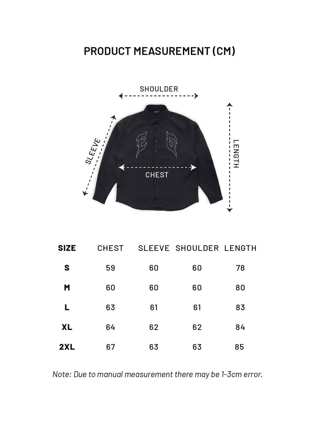 EG Silver Rivet Long Sleeve Shirt (Black)