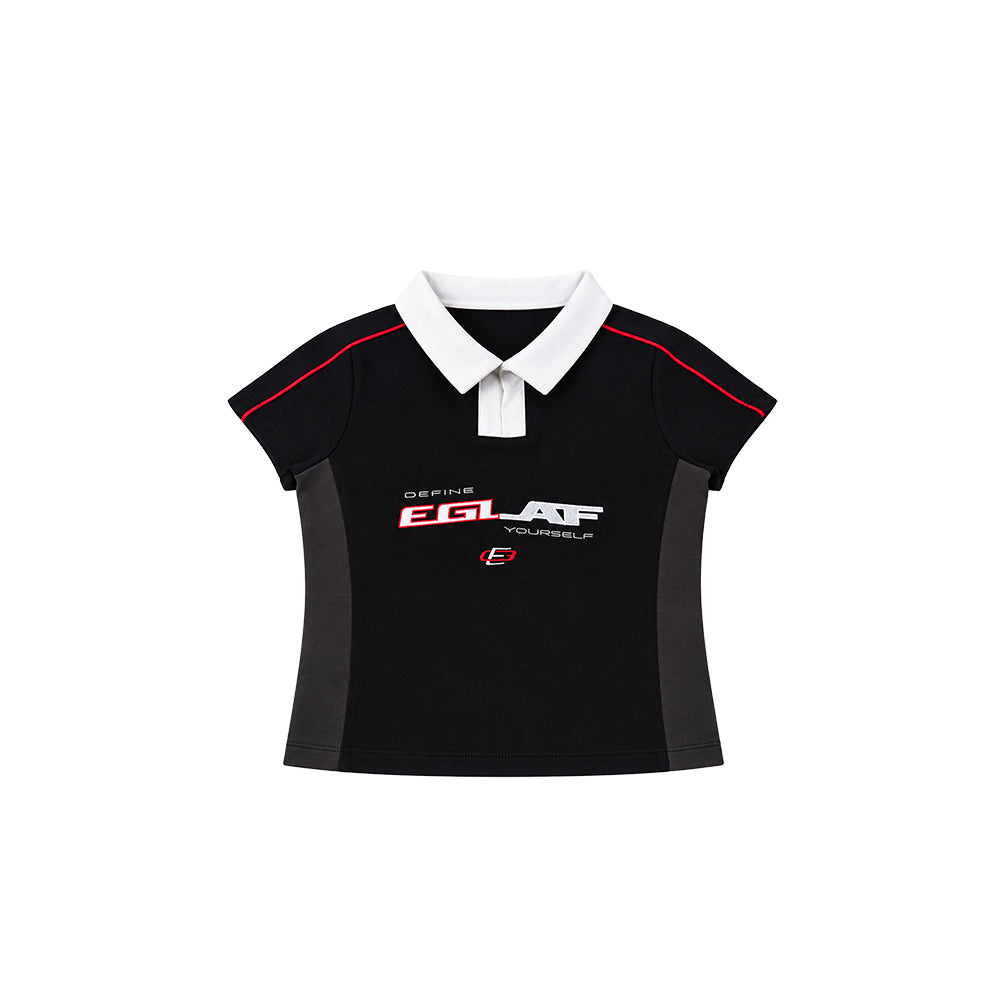 EGS Collar Crop Top (Black)