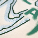 Flames Burn Embroidery Tee (Cream White)