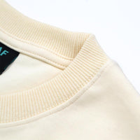 Flames Burn Embroidery Tee (Cream White)