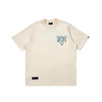 Flames Burn Embroidery Tee (Cream White)