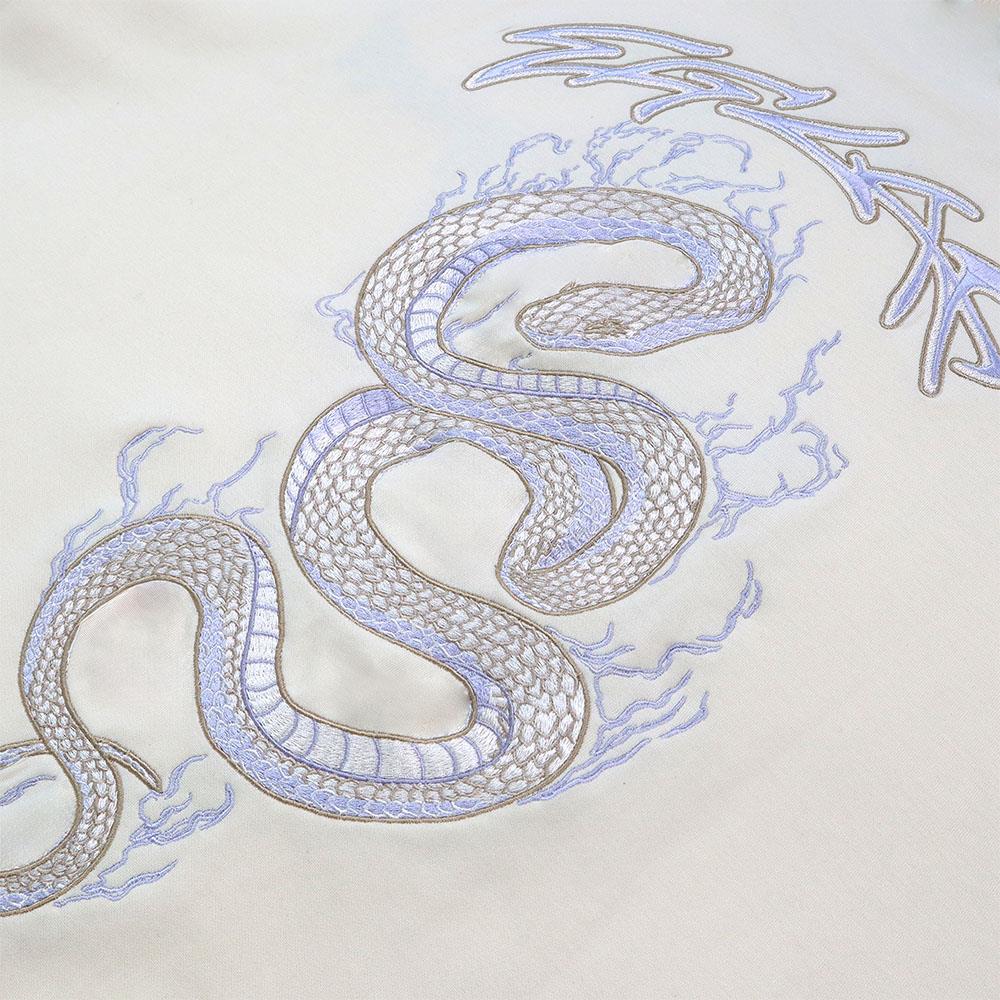 Flaming Serpent Logo Tee (Cream White)