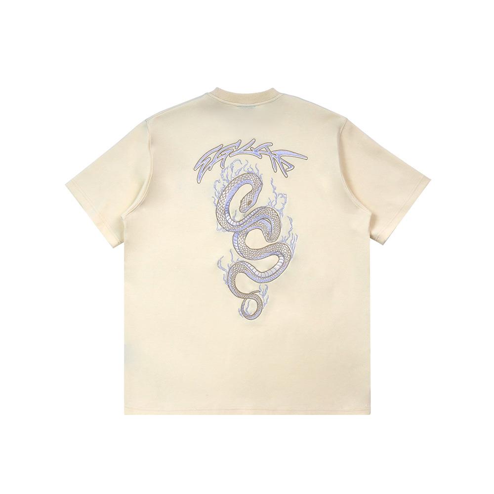 Flaming Serpent Logo Tee (Cream White)