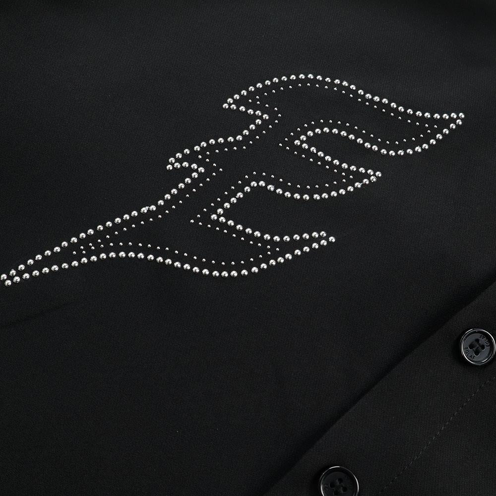 EG Silver Rivet Long Sleeve Shirt (Black)