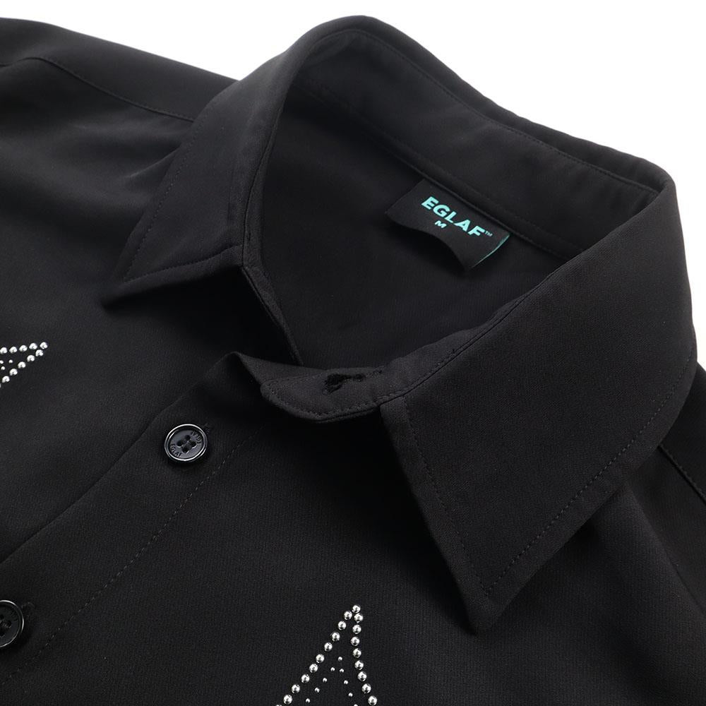 EG Silver Rivet Long Sleeve Shirt (Black)