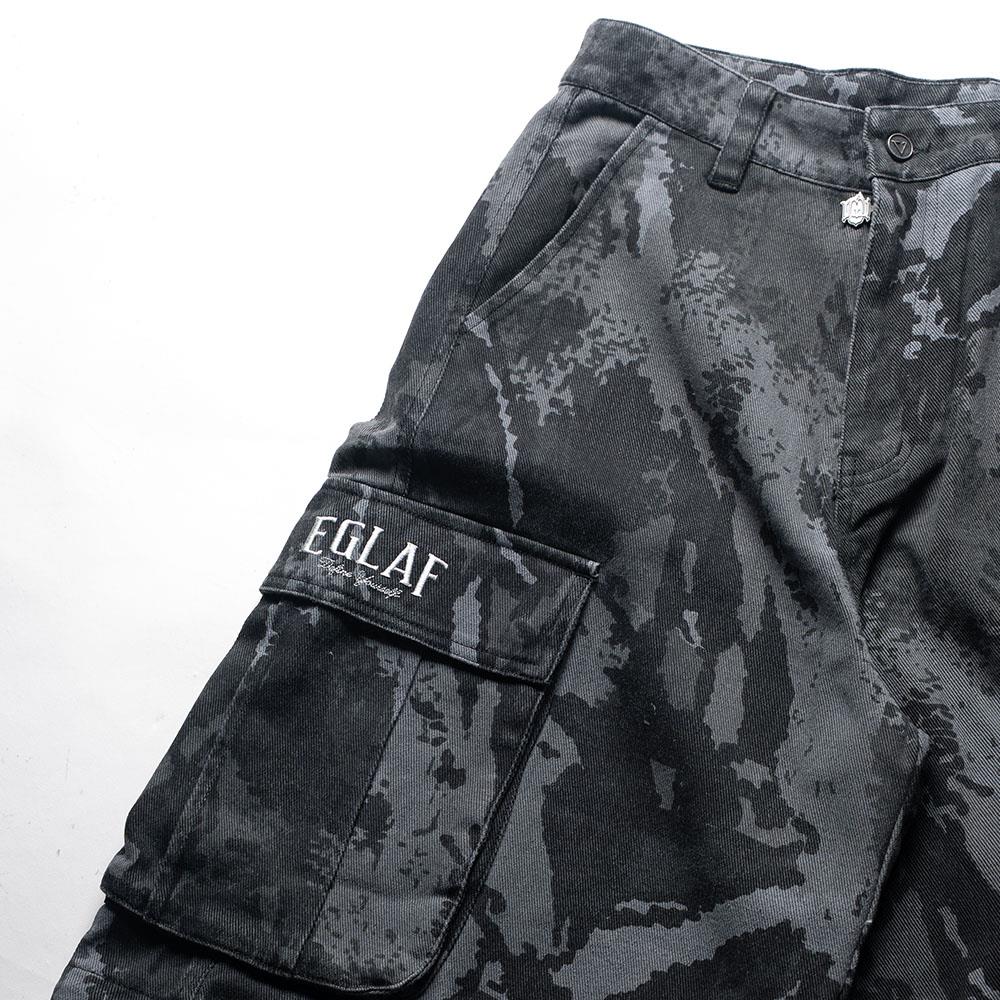 Duo Way Camo Cargo Pants (Black)