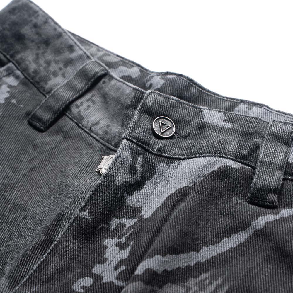 Duo Way Camo Cargo Pants (Black)