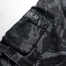 Duo Way Camo Cargo Pants (Black)