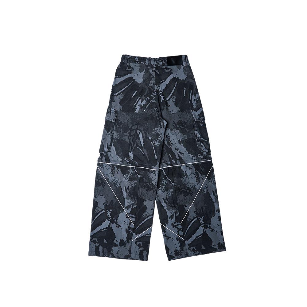 Duo Way Camo Cargo Pants (Black)