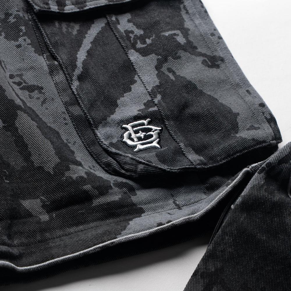 Duo Way Camo Cargo Pants (Black)