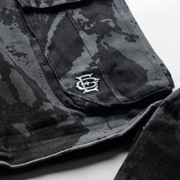 Duo Way Camo Cargo Pants (Black)