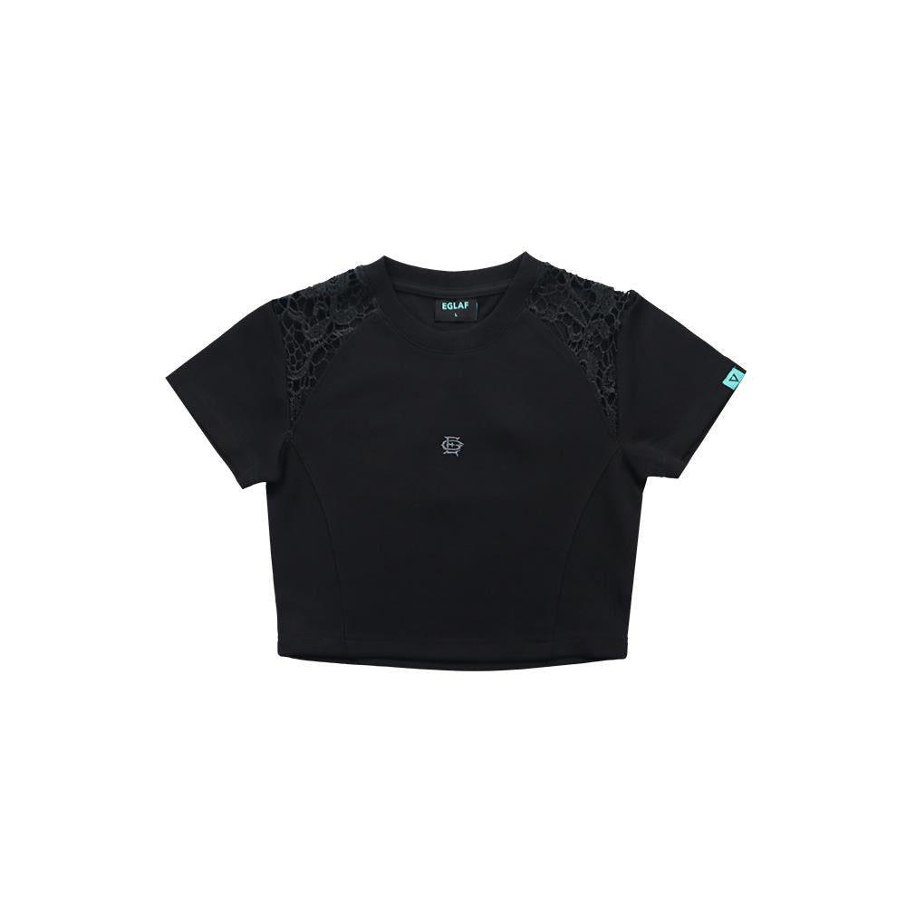 RU Lace Crop Top (Black)