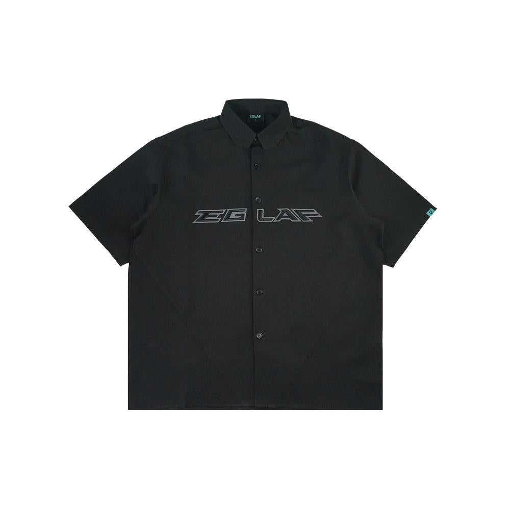 RU Embroidery Chest Logo Shirt (Black)