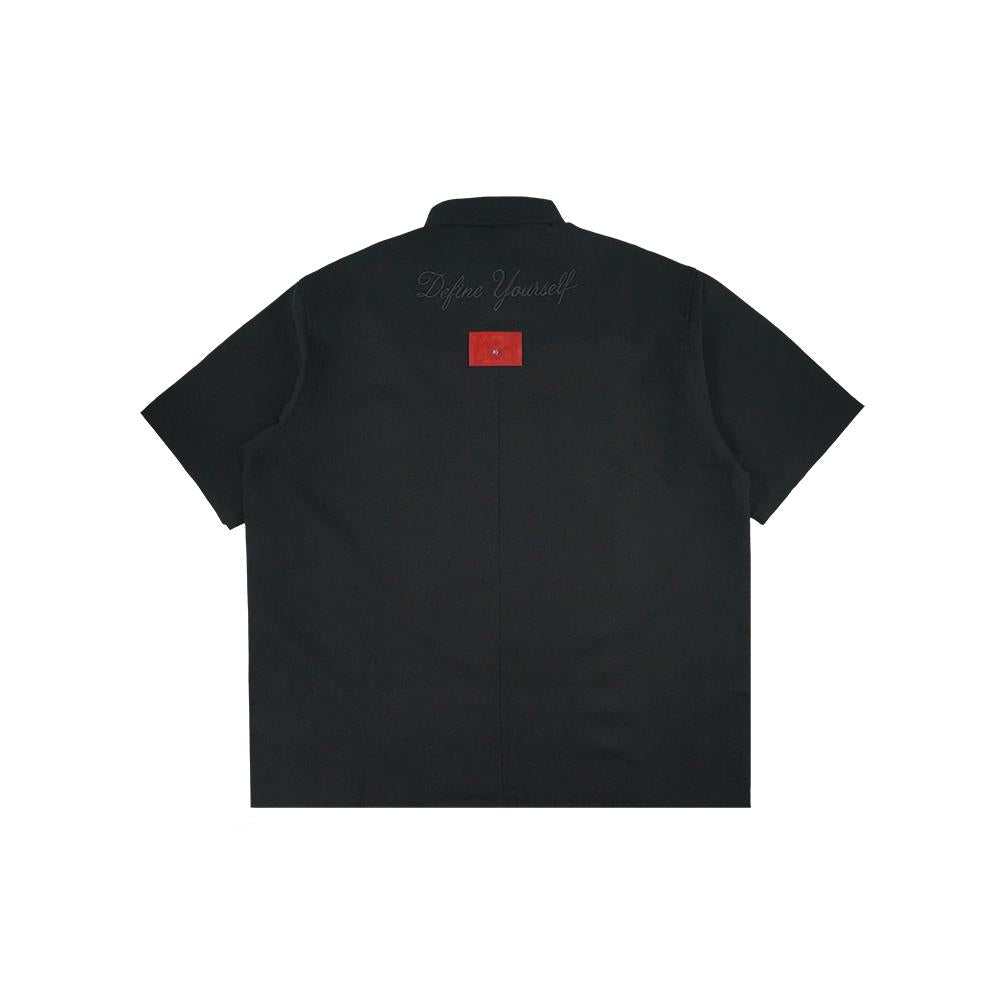 RU Embroidery Chest Logo Shirt (Black)