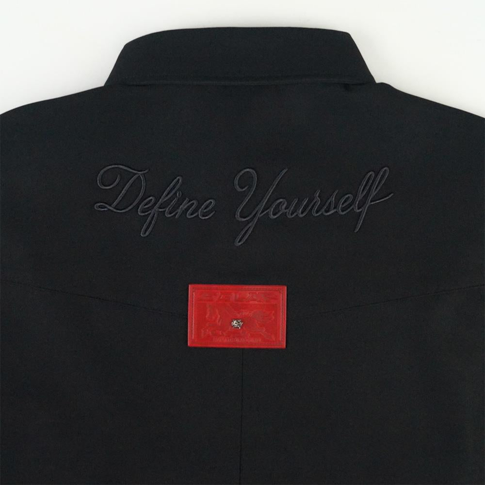 RU Embroidery Chest Logo Shirt (Black)