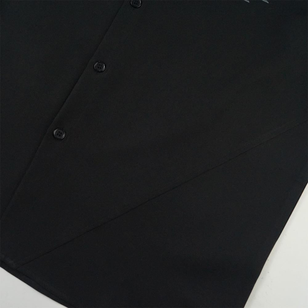 RU Embroidery Chest Logo Shirt (Black)