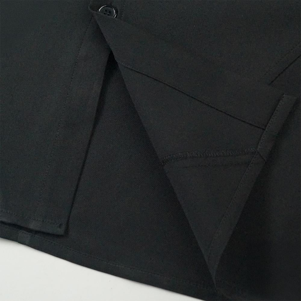 RU Embroidery Chest Logo Shirt (Black)