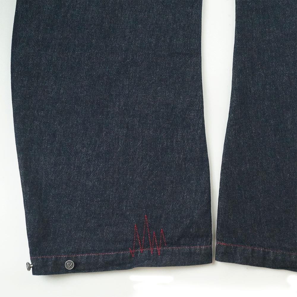 RU Wide Leg Denim Pants (Dark Blue)