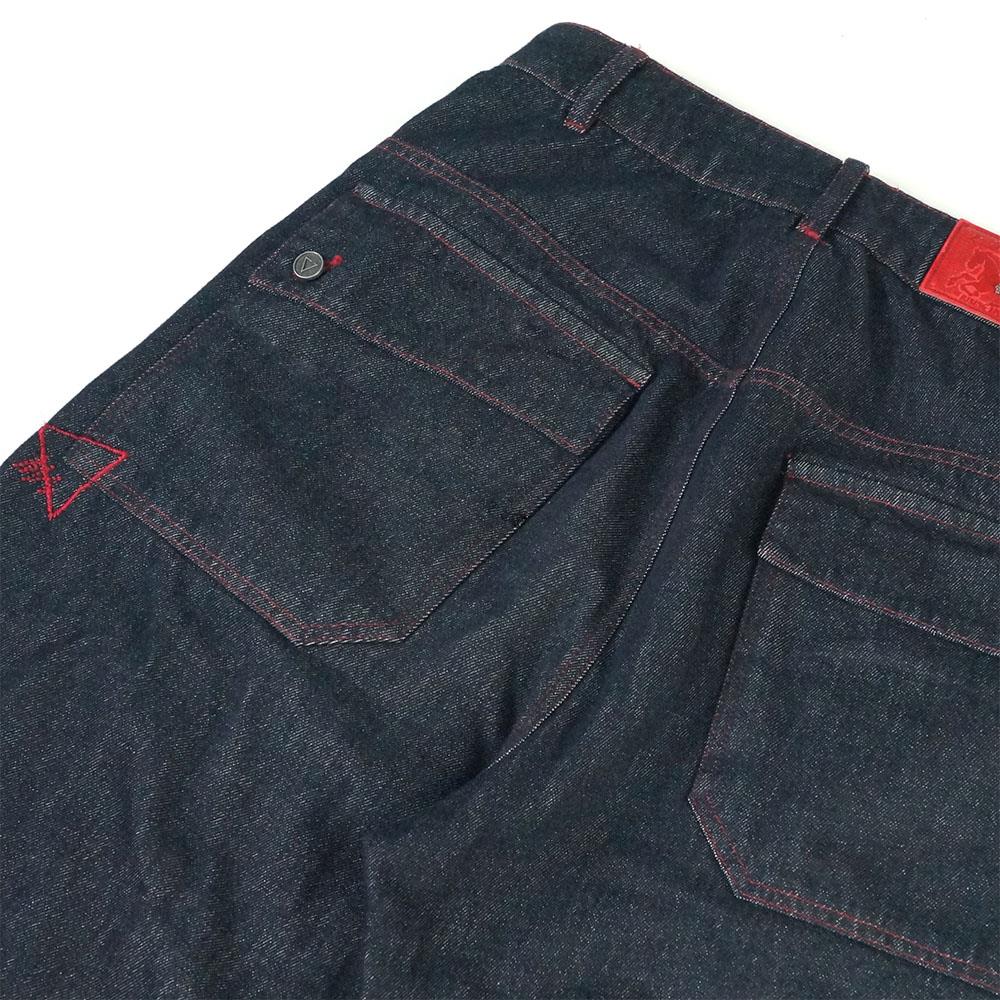 RU Wide Leg Denim Pants (Dark Blue)