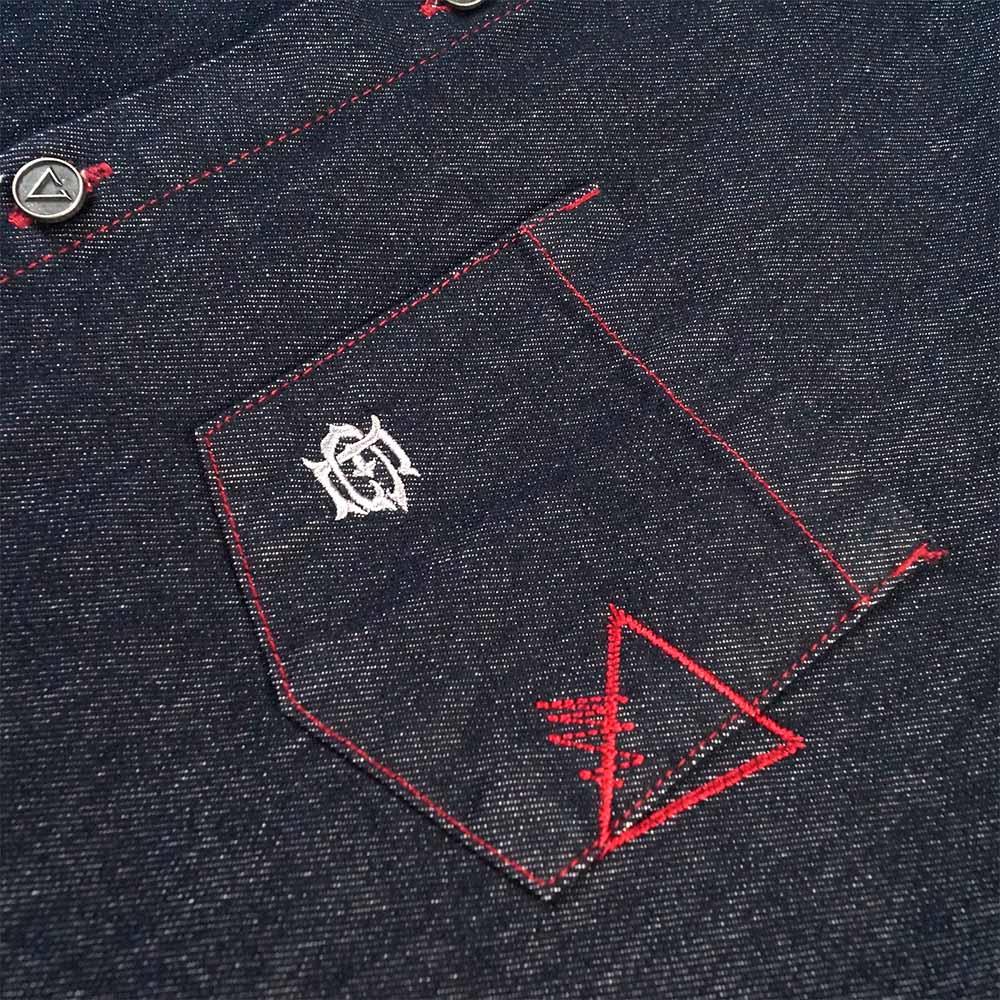 RU Loose Fit Denim Shirt (Dark Blue)