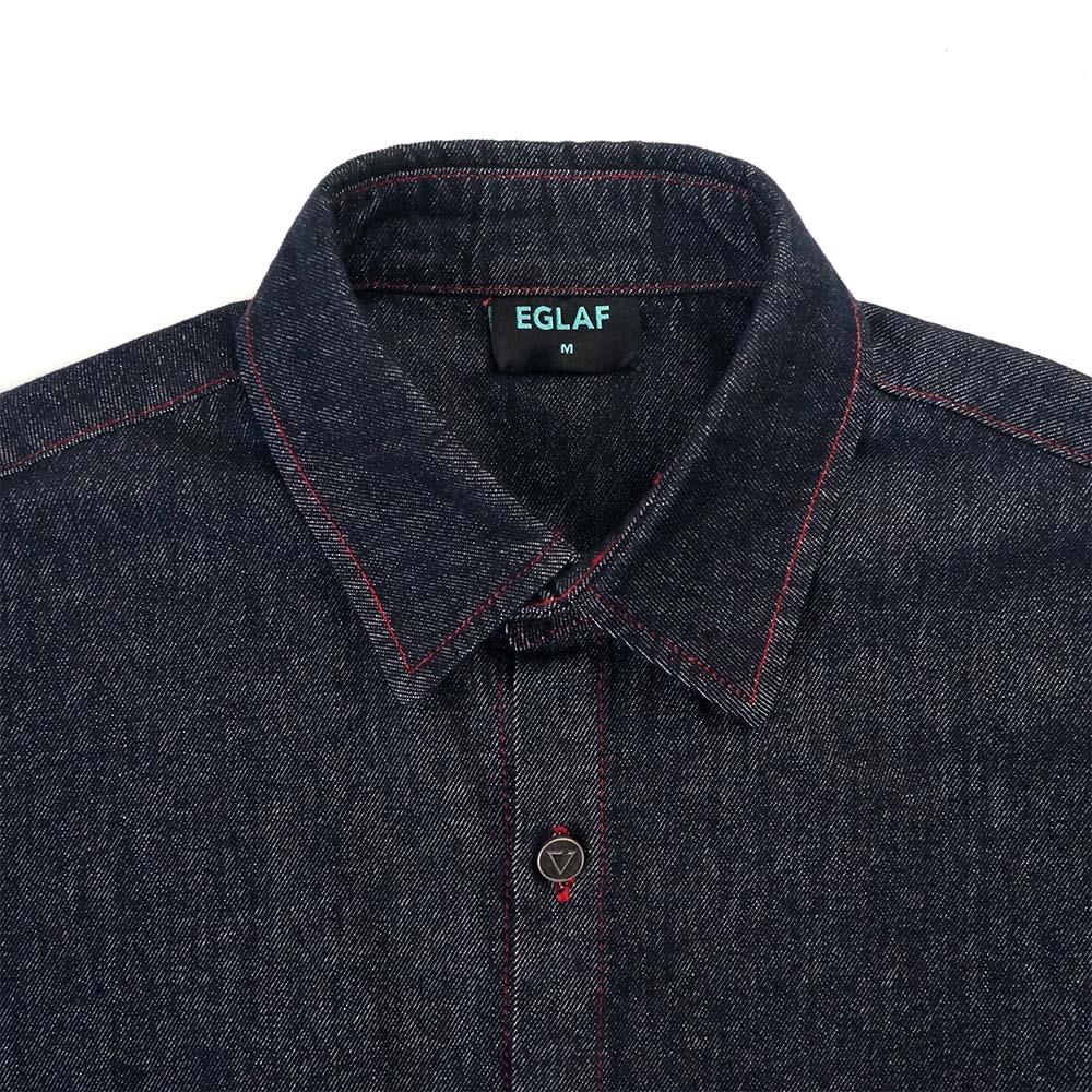 RU Loose Fit Denim Shirt (Dark Blue)