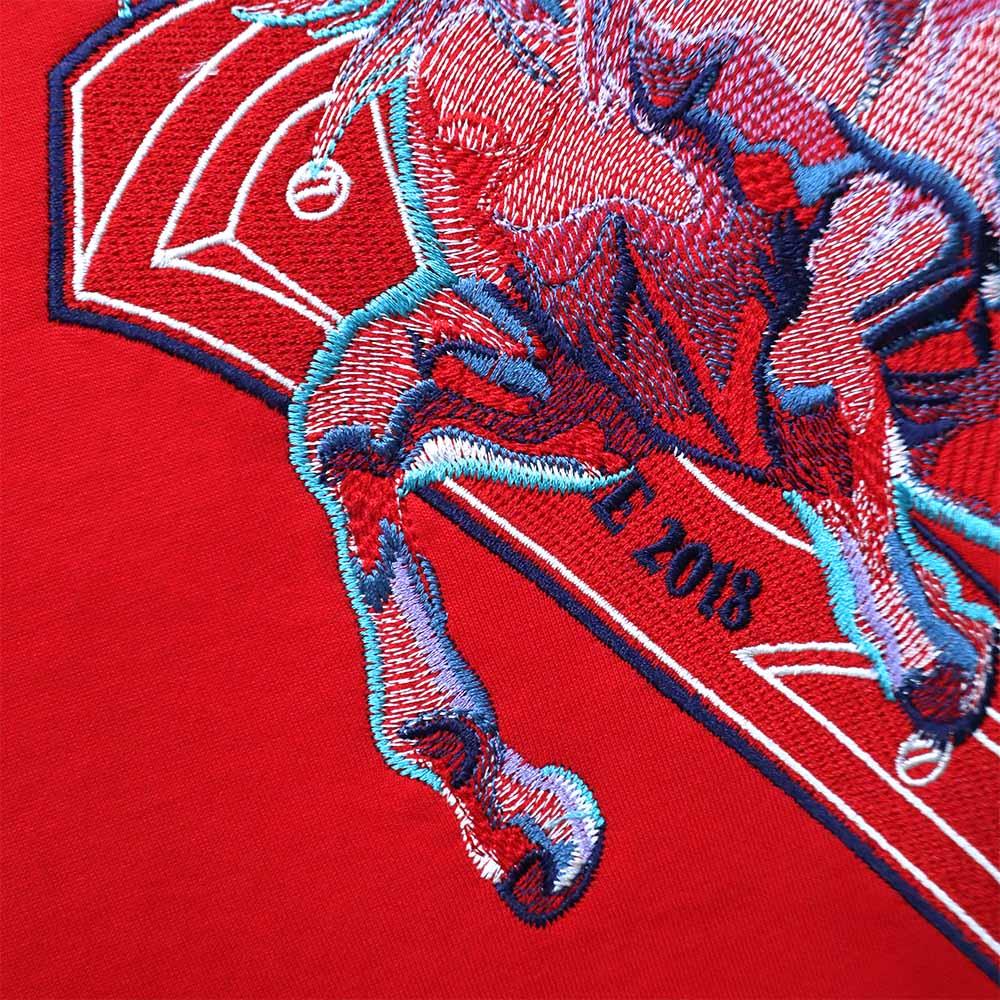 RU Embroidery Stallion Tee (Red)