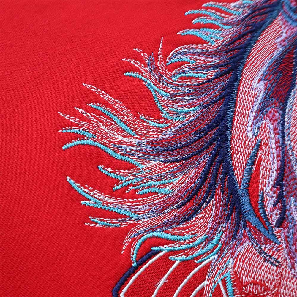 RU Embroidery Stallion Tee (Red)