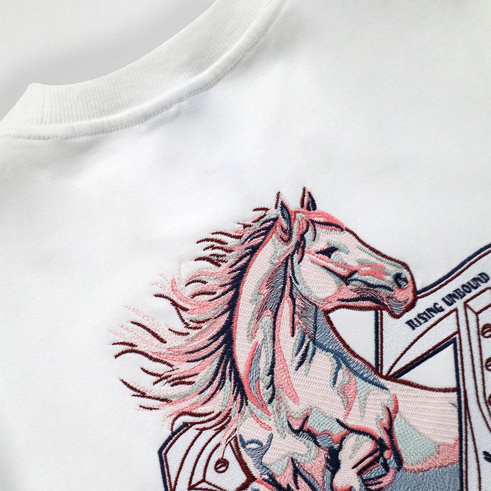 RU Embroidery Stallion Tee (White)