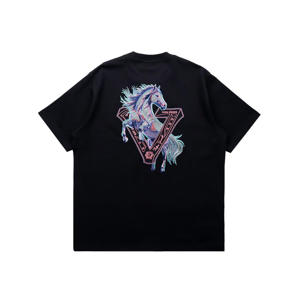 RU Embroidery Stallion Tee (Black)