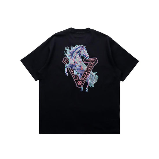 RU Embroidery Stallion Tee (Black)