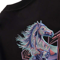 RU Embroidery Stallion Tee (Black)