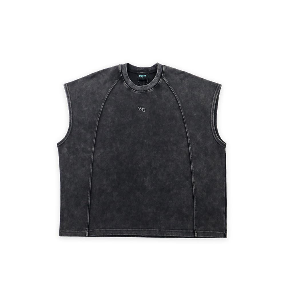 MV Washed Sleeveless Top (Black)