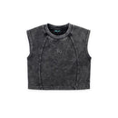 MV Washed Sleeveless Crop Top (Black)