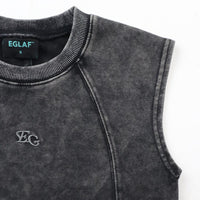 MV Washed Sleeveless Crop Top (Black)