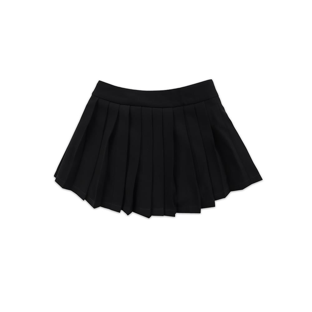 R//W Pleated Skirt (Black)