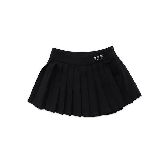 W Pleated Skirt (Black)