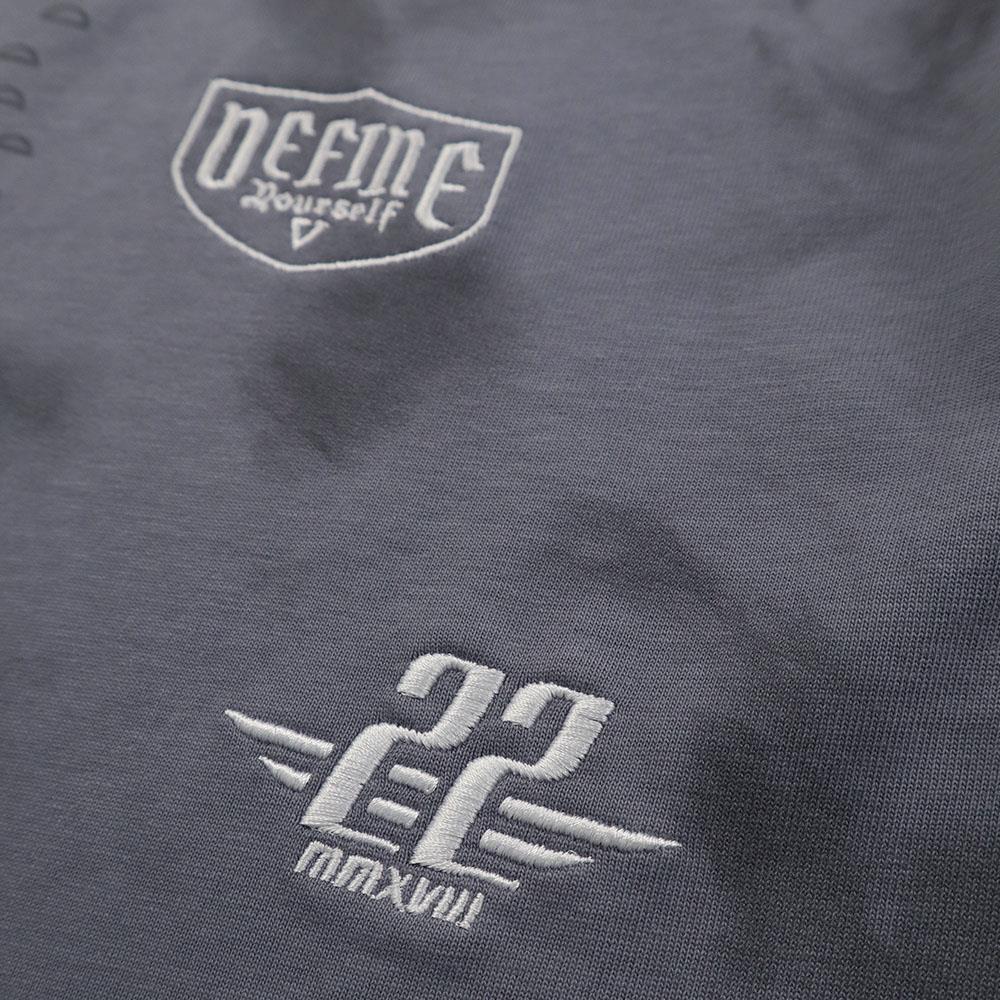 R//W Badges Boxy Tee (Cool Grey)
