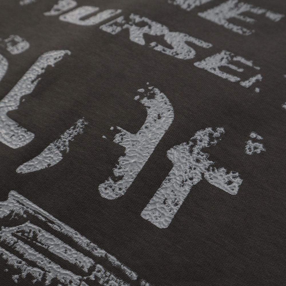 R//W Distressed Texts Tee (Warm Grey)