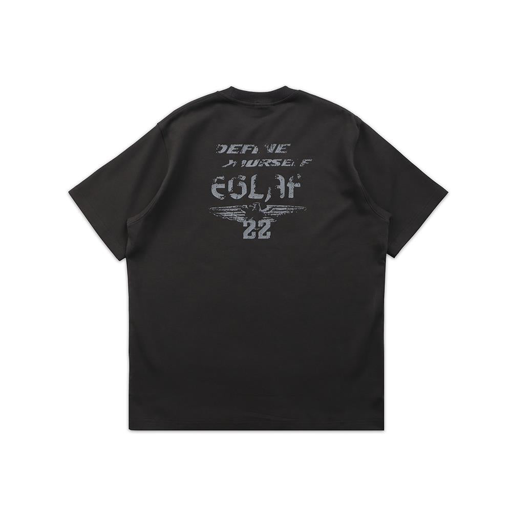R//W Distressed Texts Tee (Warm Grey)