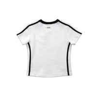 R//W V-neck Crop Top (White)