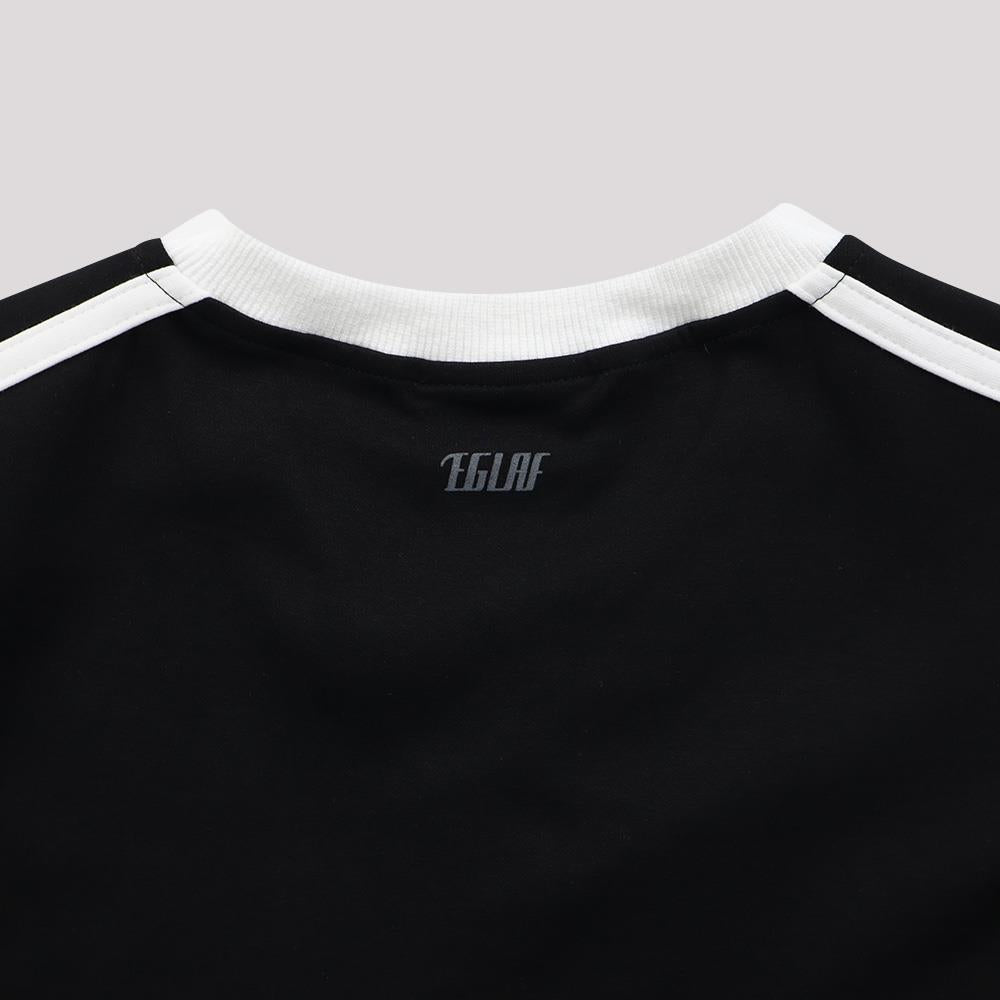 R//W V-neck Crop Top (Black)