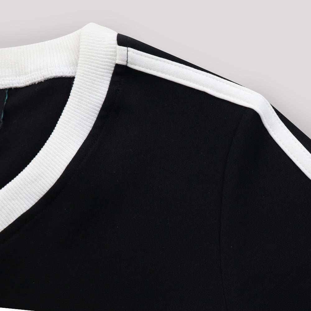 R//W V-neck Crop Top (Black)