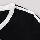 R//W V-neck Crop Top (Black)