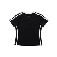 R//W V-neck Crop Top (Black)