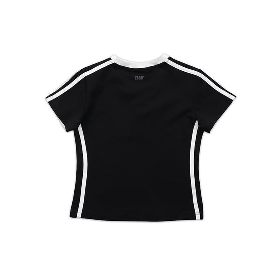 R//W V-neck Crop Top (Black)