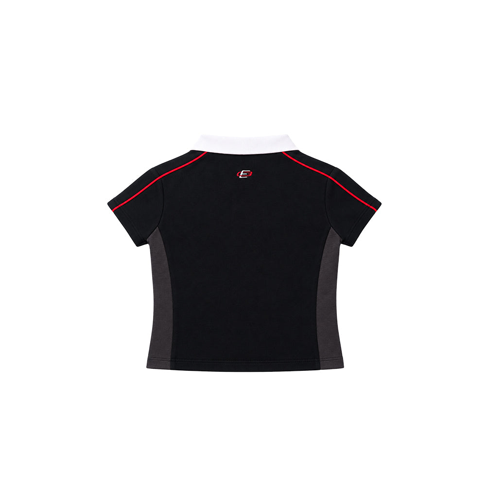 EGS Collar Crop Top (Black)